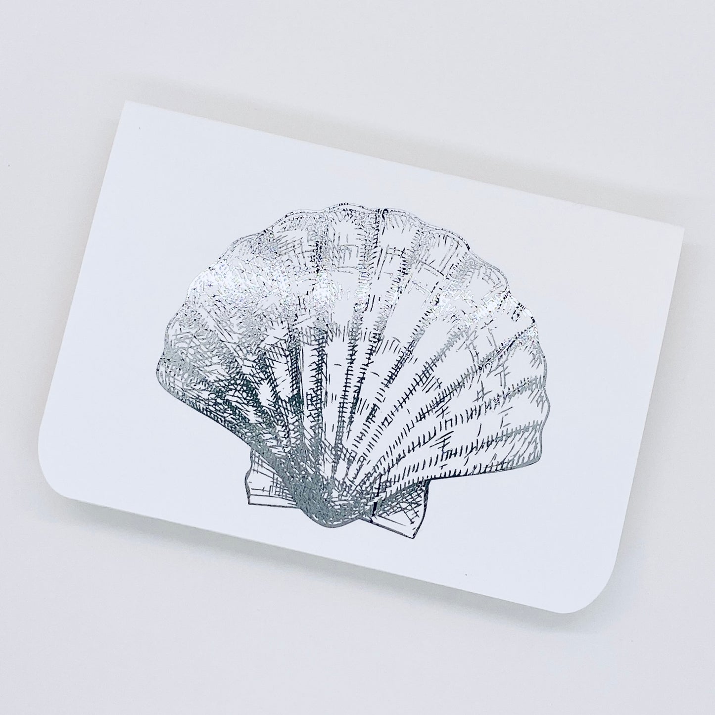 Silver Foil Shell Note Cards
