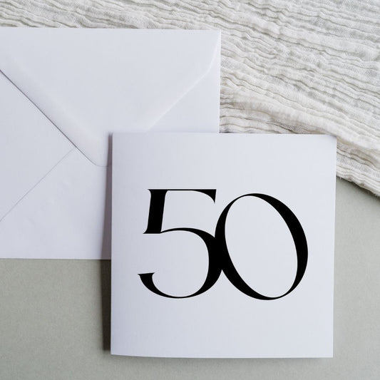 50th Birthday Card - Gallery360 Designs
