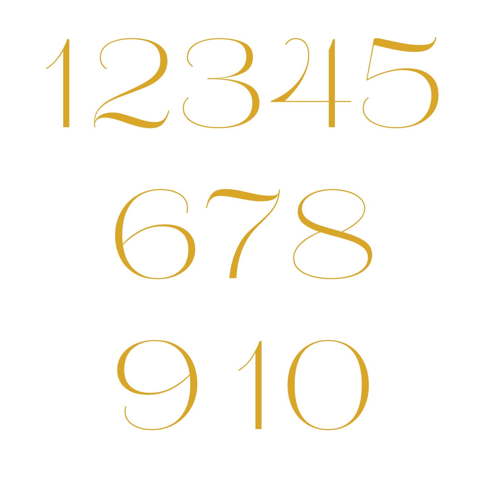Dusty Blue Table Numbers - Gallery360 Designs