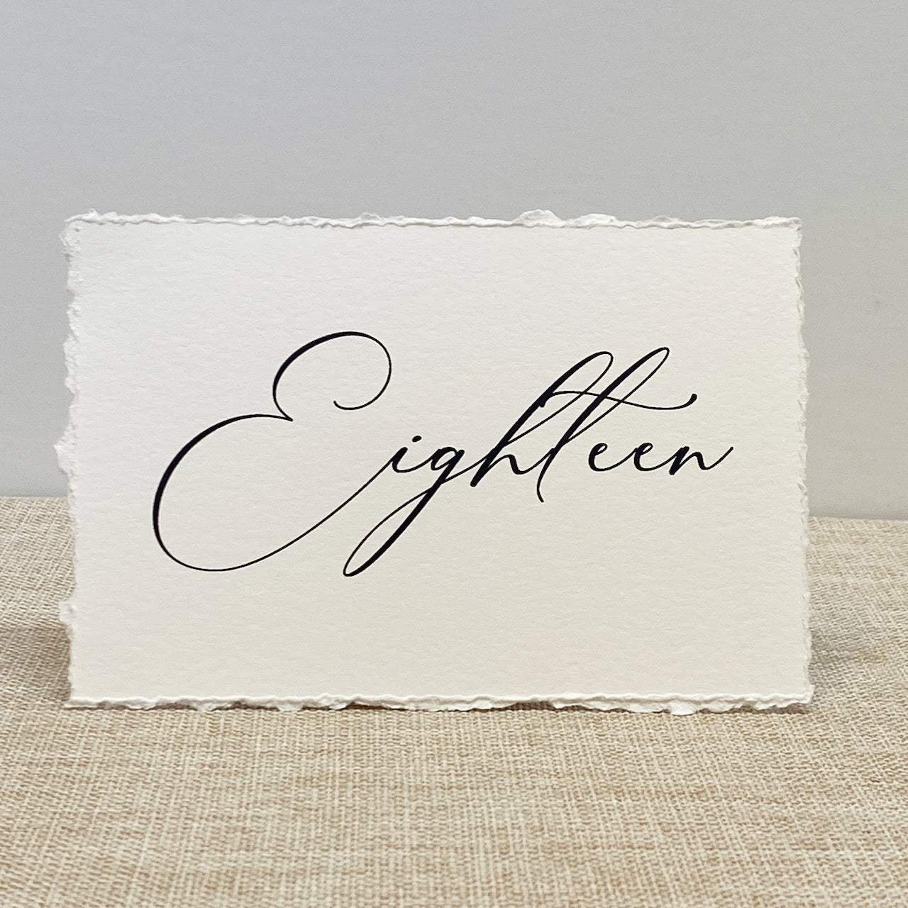 Handmade Deckle Edge Table Numbers - Gallery360 Designs