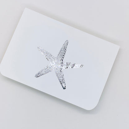 Silver Foil Shell Note Cards