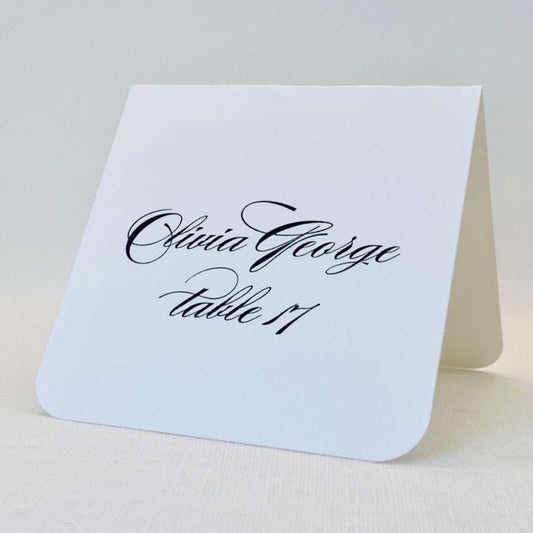 Personalized Square Wedding Place Cards - Gallery360 Designs