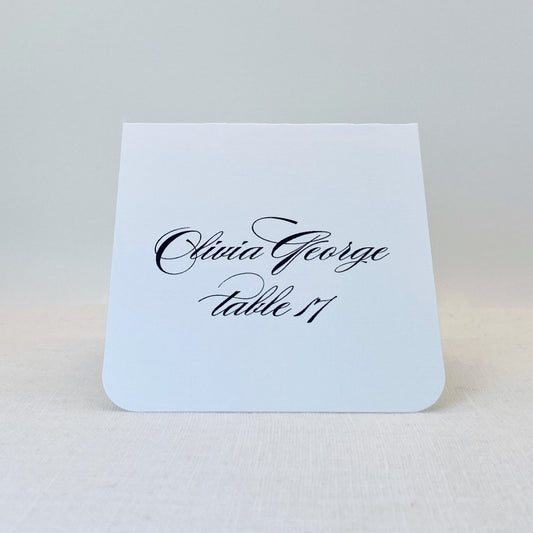 Personalized Square Wedding Place Cards - Gallery360 Designs