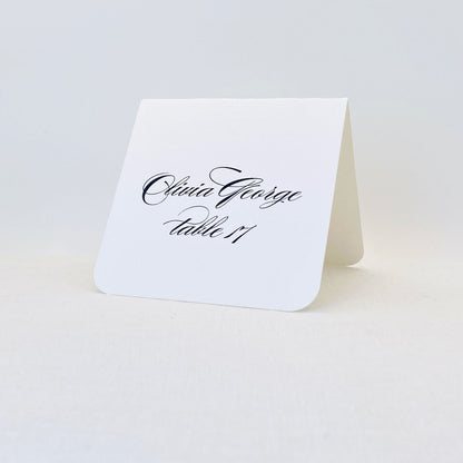 Personalized Square Wedding Place Cards - Gallery360 Designs