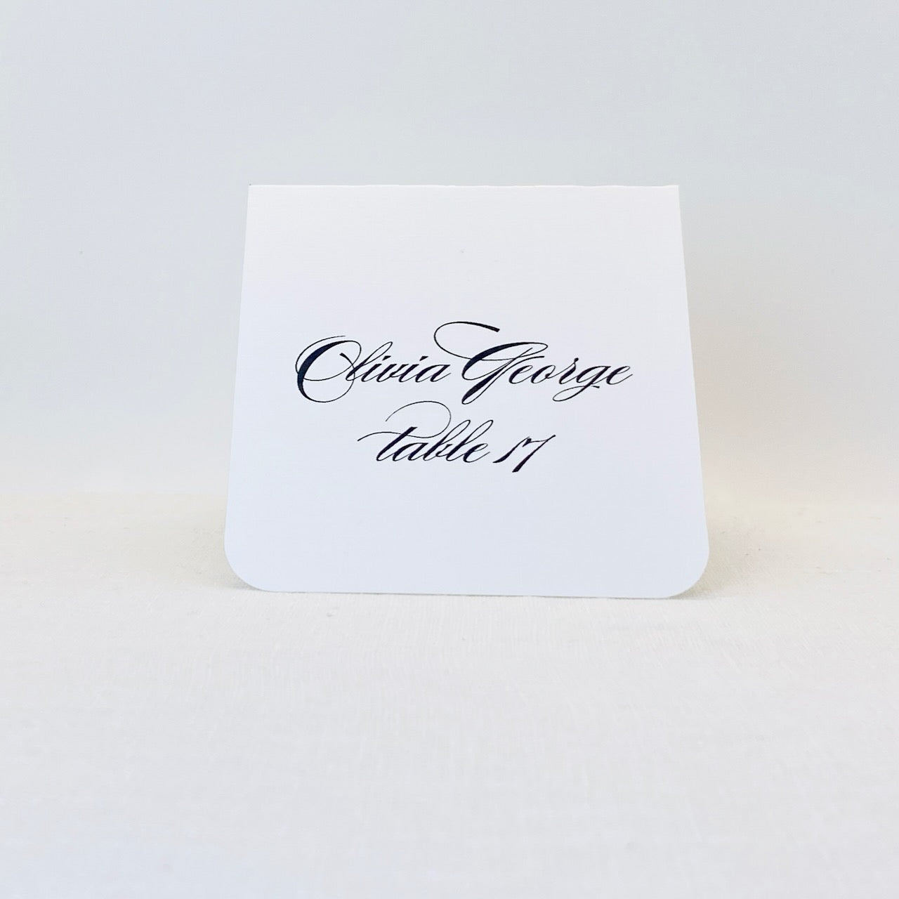 Personalized Square Wedding Place Cards - Gallery360 Designs