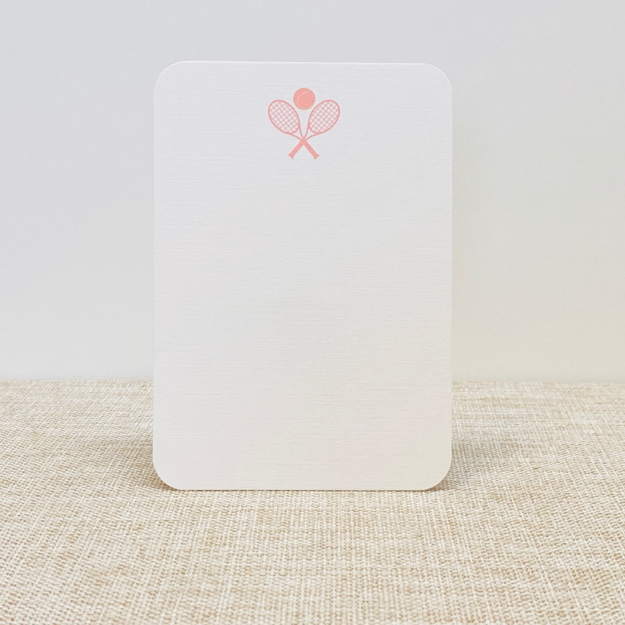 Tennis Lover’s Jotter Card – Pink Tennis Racket Design Gallery360 Designs
