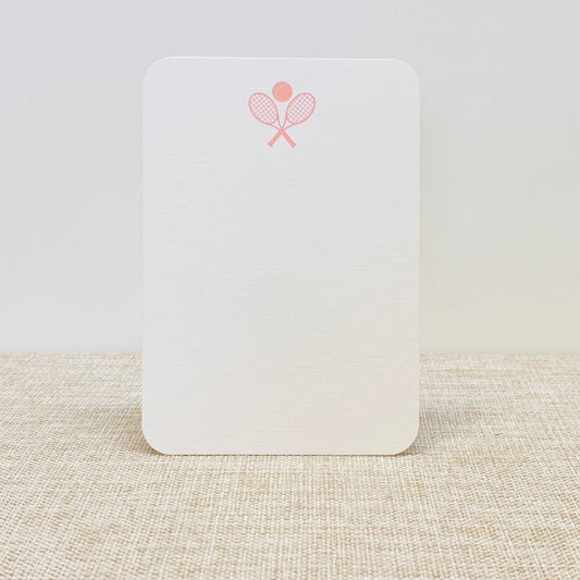 Tennis Lover’s Jotter Card – Pink Tennis Racket Design Gallery360 Designs