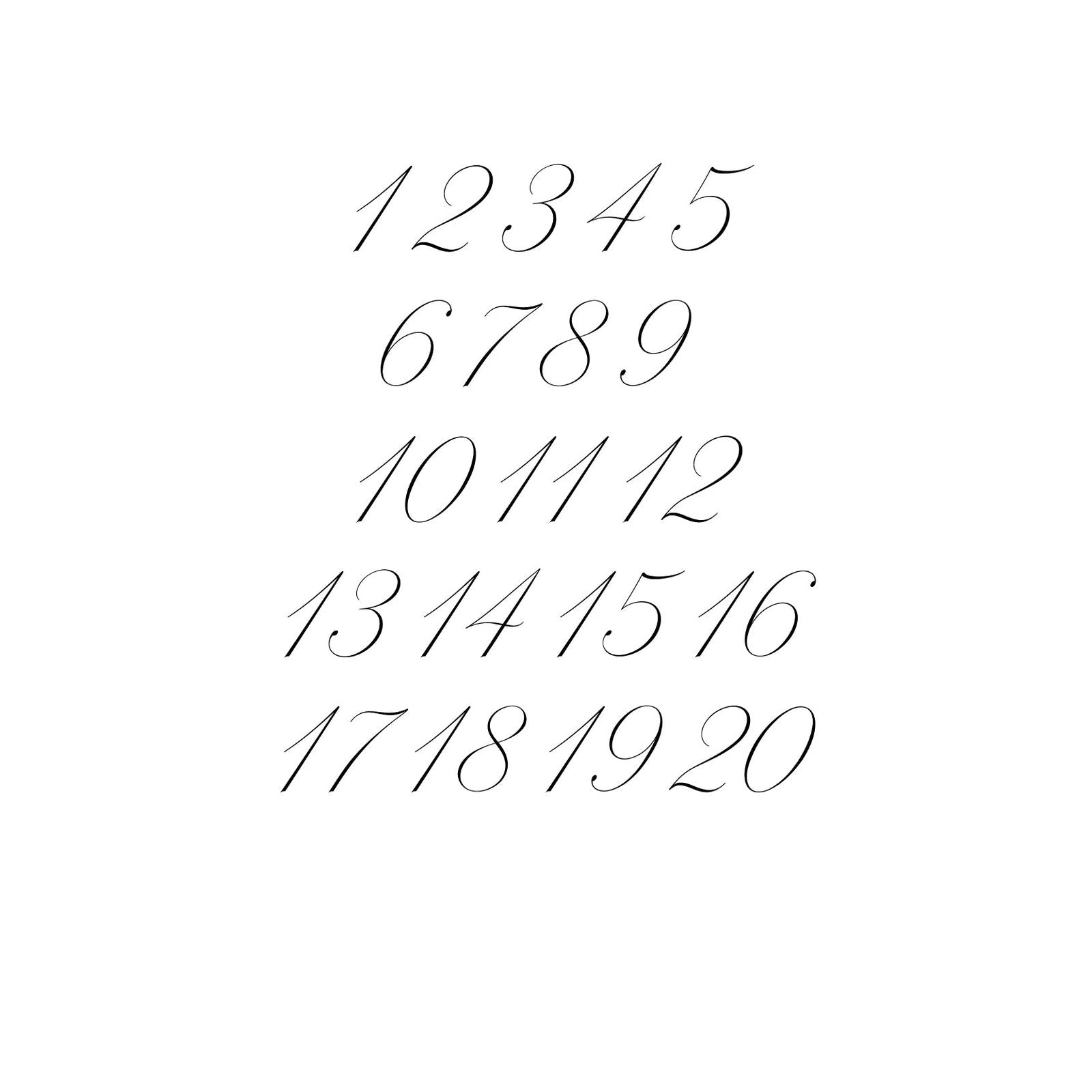 Wedding Table Numbers - Gallery360 Designs