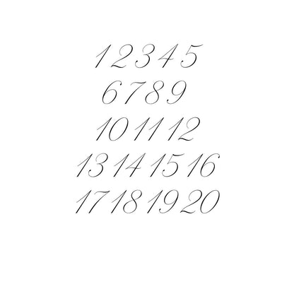 Wedding Table Numbers - Gallery360 Designs